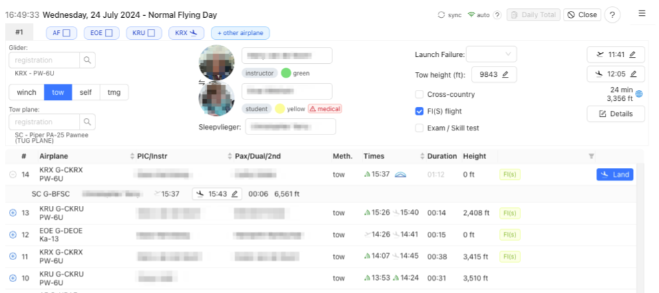 Automatic launch registration system